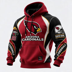 Rugby-print Hooded Sweatshirt