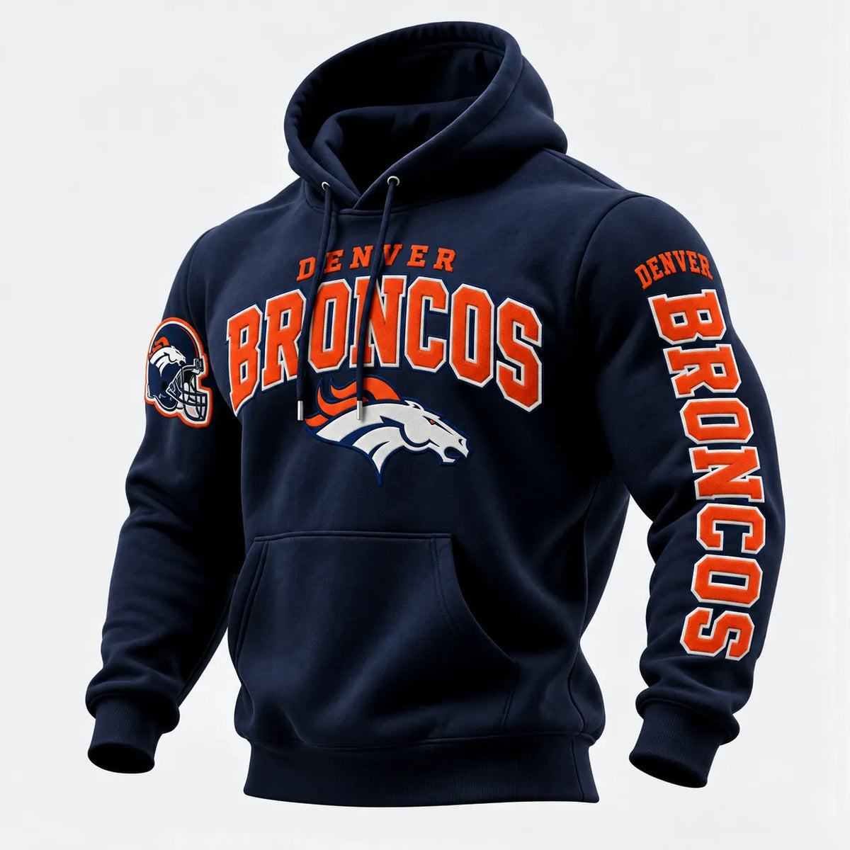 Rugby-print Hooded Sweatshirt