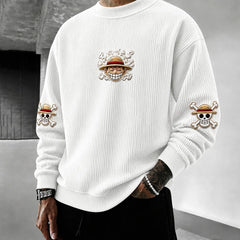 Unisex Anime-print Crewneck Sweatshirt