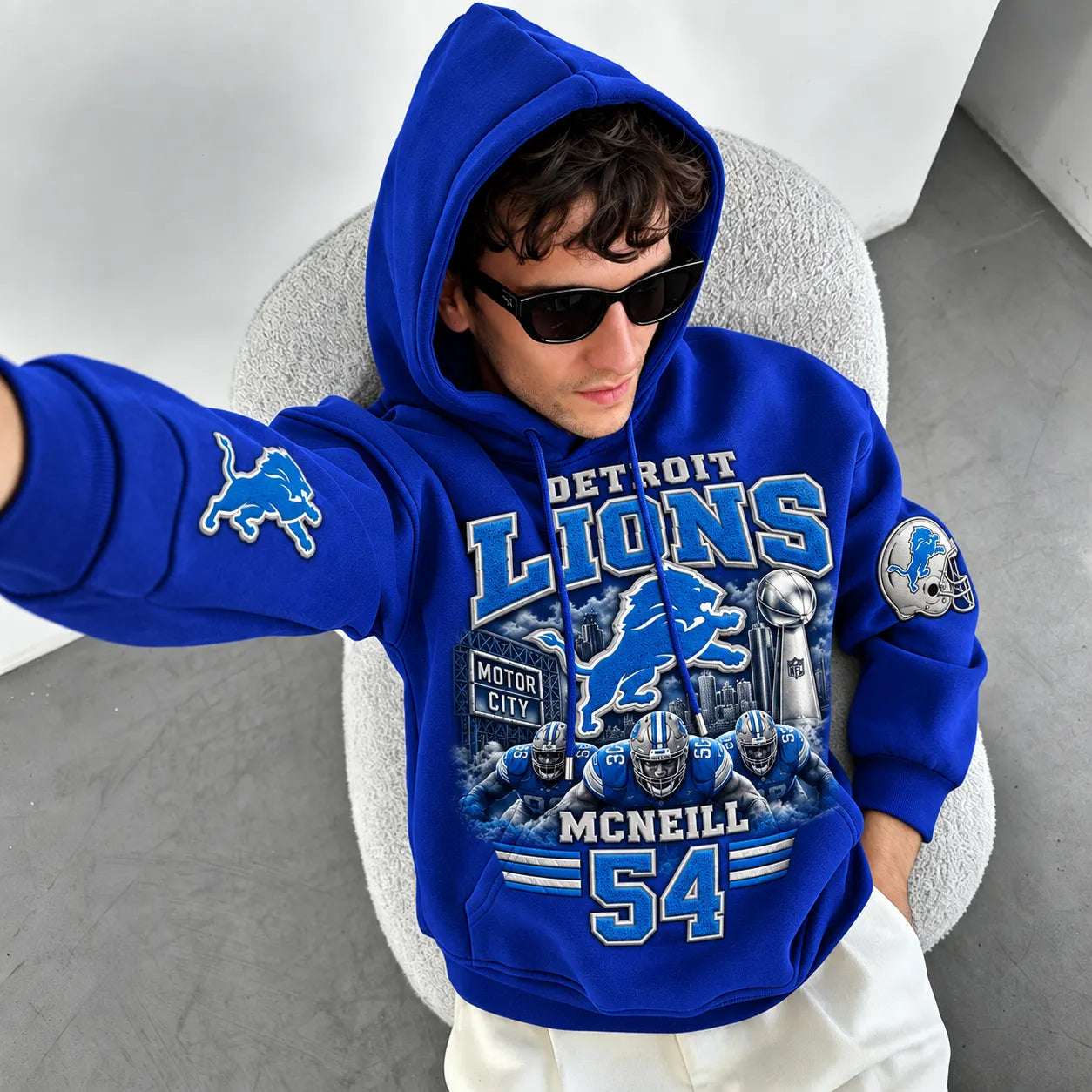 Rugby-print Hoodie