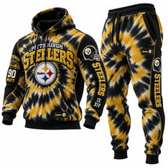 Rugby-print Waffle-knit Hoodie And Pants Set