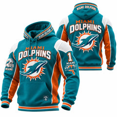 Rugby-print Hooded Sweatshirt