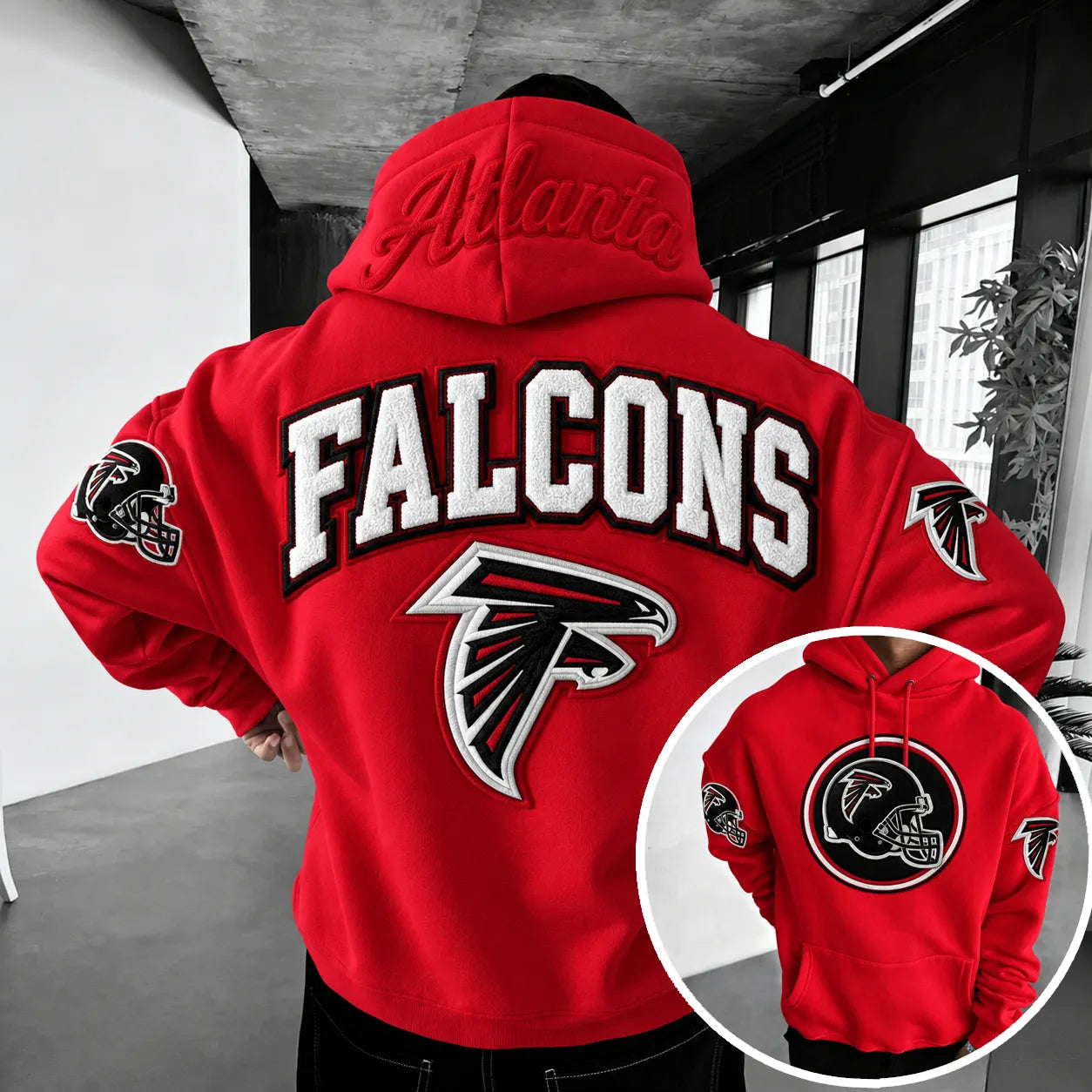 Rugby-print Hoodie