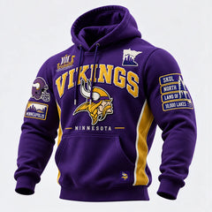 Rugby-print Hooded Sweatshirt