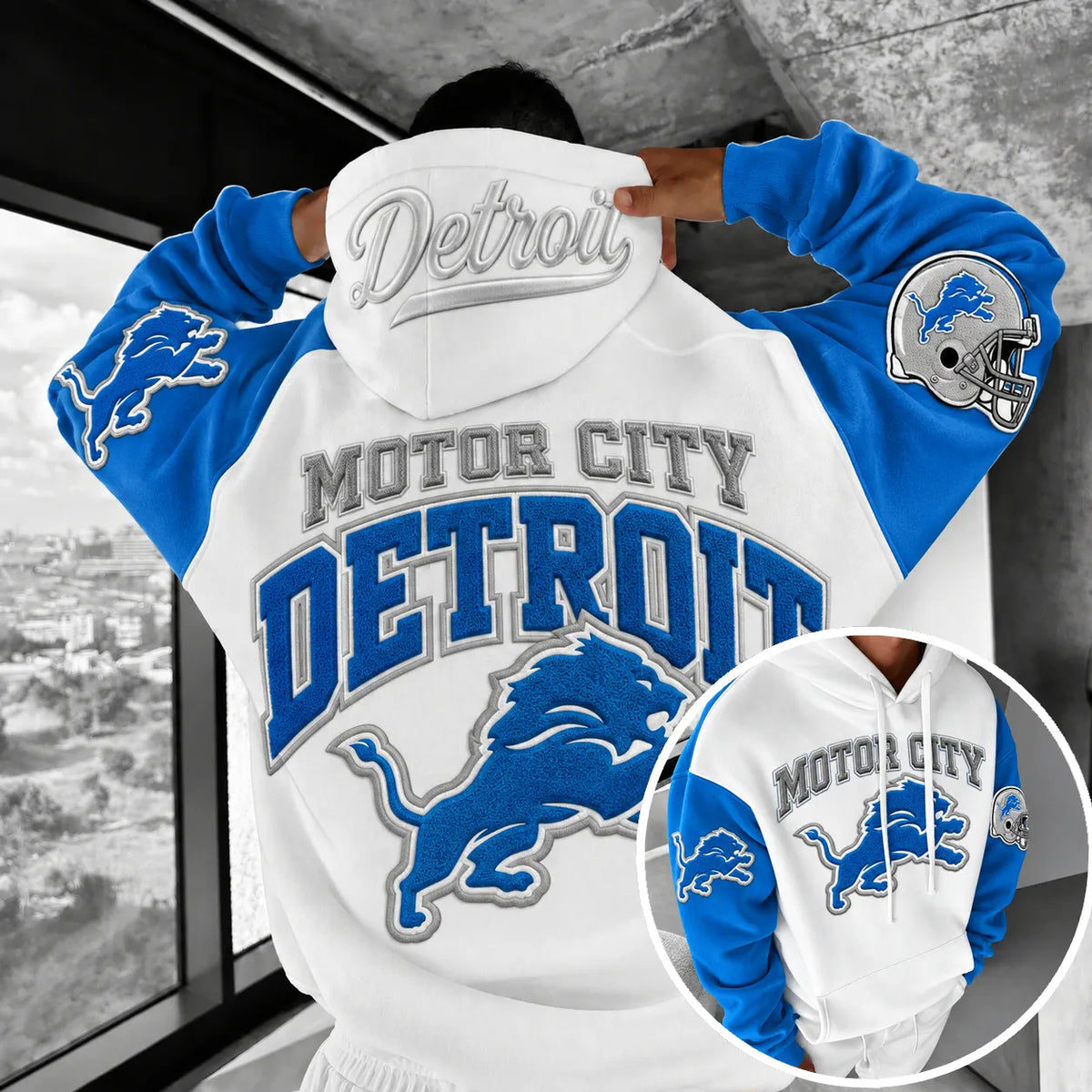 Rugby-print Hoodie