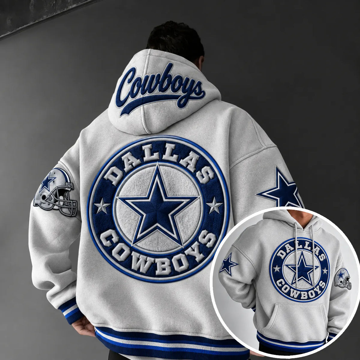 Rugby-print Hoodie
