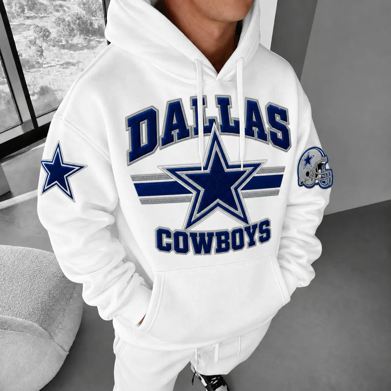 Rugby-print Hoodie