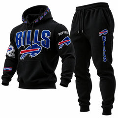 Rugby-print Waffle-knit Hoodie And Pants Set