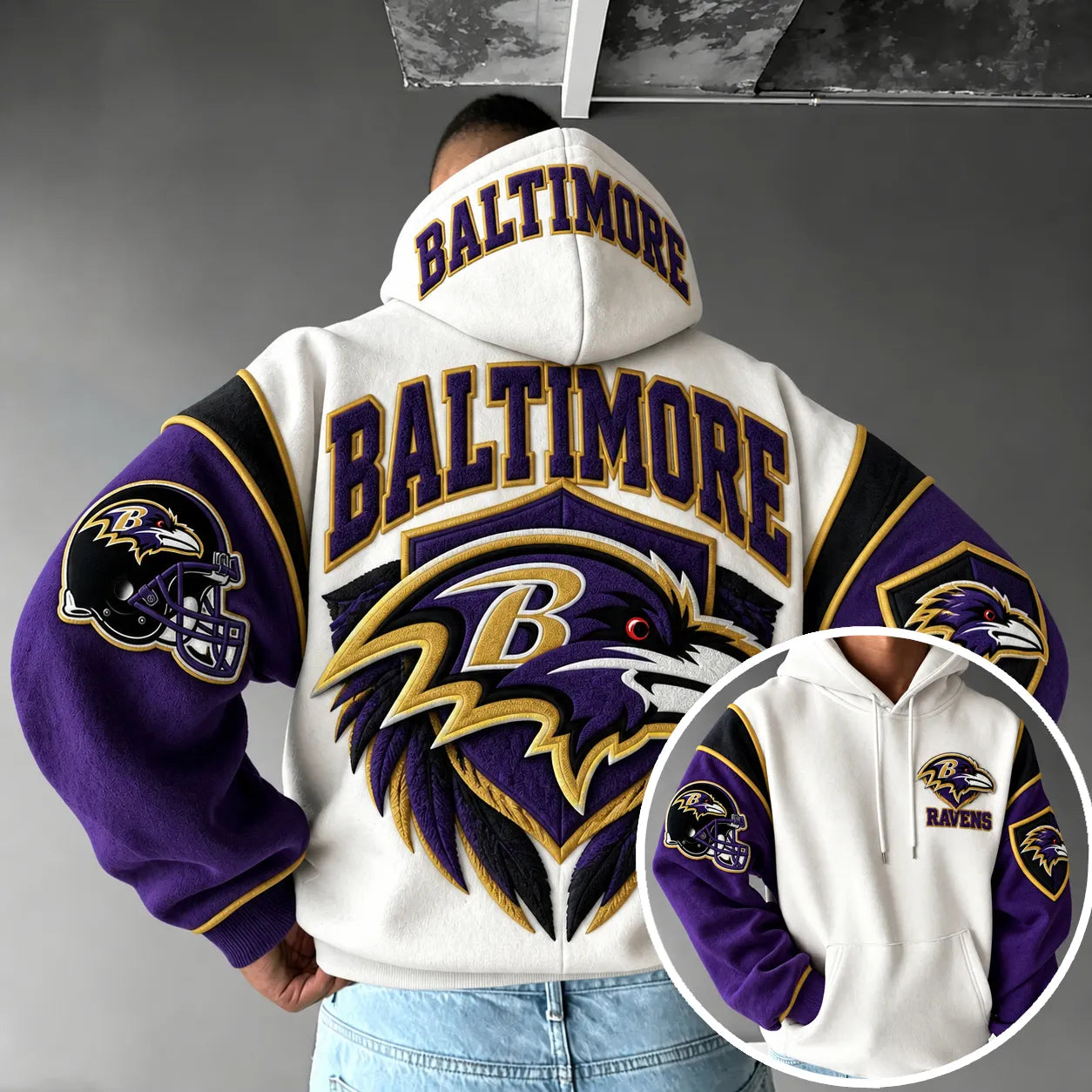 Rugby-print Hoodie