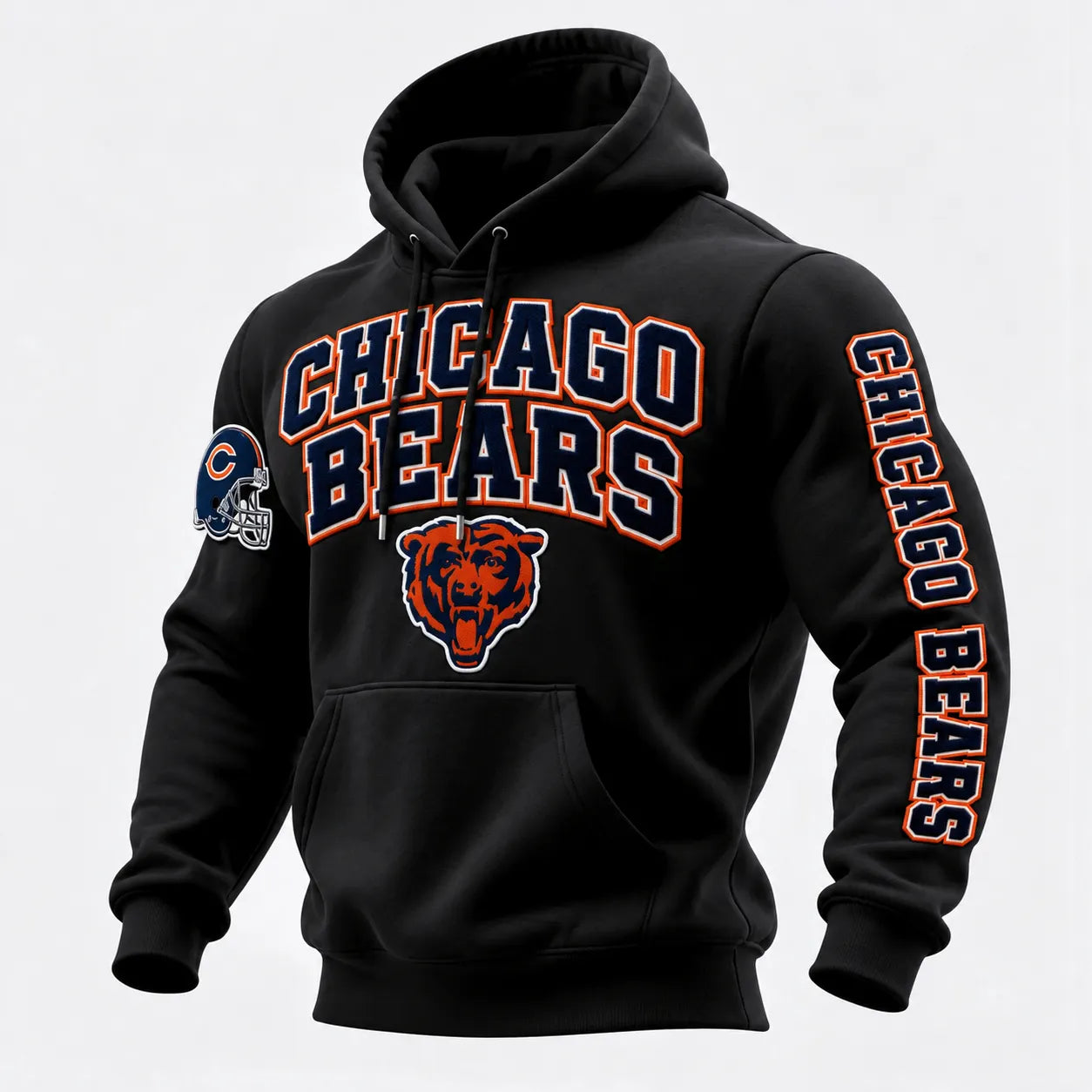 Rugby-print Hooded Sweatshirt
