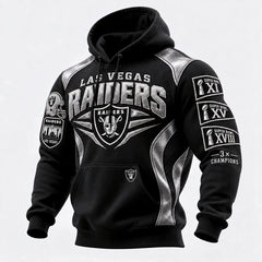 Rugby-print Hooded Sweatshirt