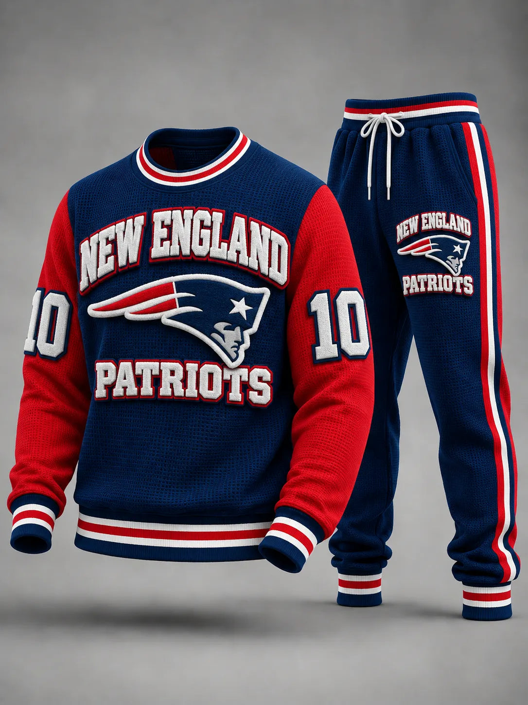 Unisex Casual Football Print Sweatershirt Set