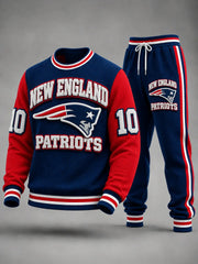 Unisex Casual Football Print Sweatershirt Set