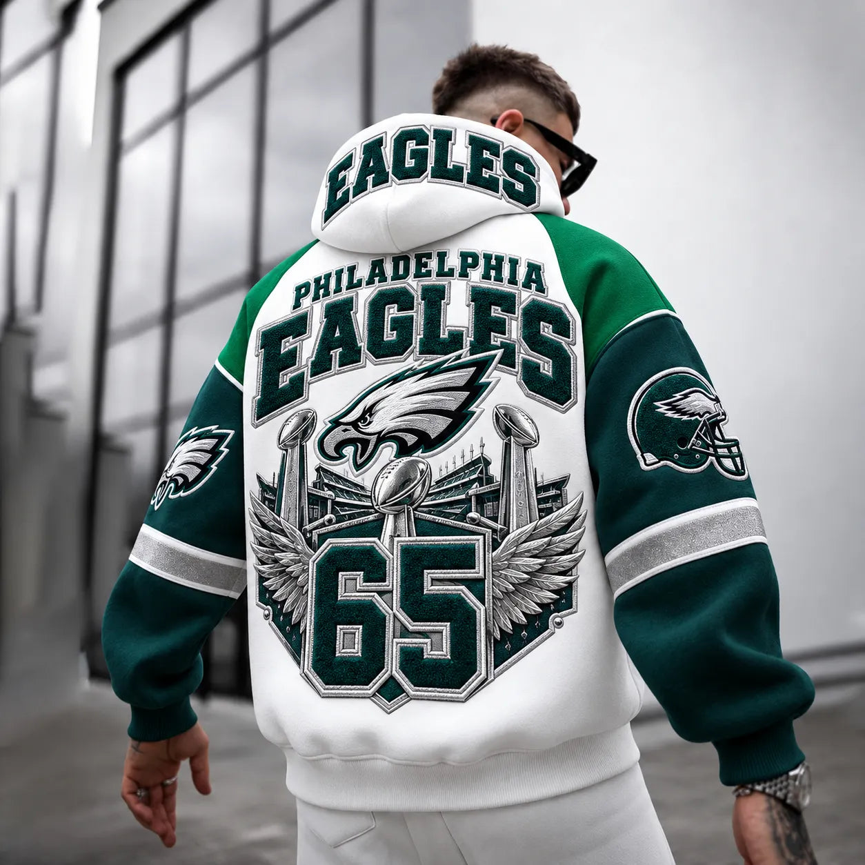 Rugby-print Hoodie