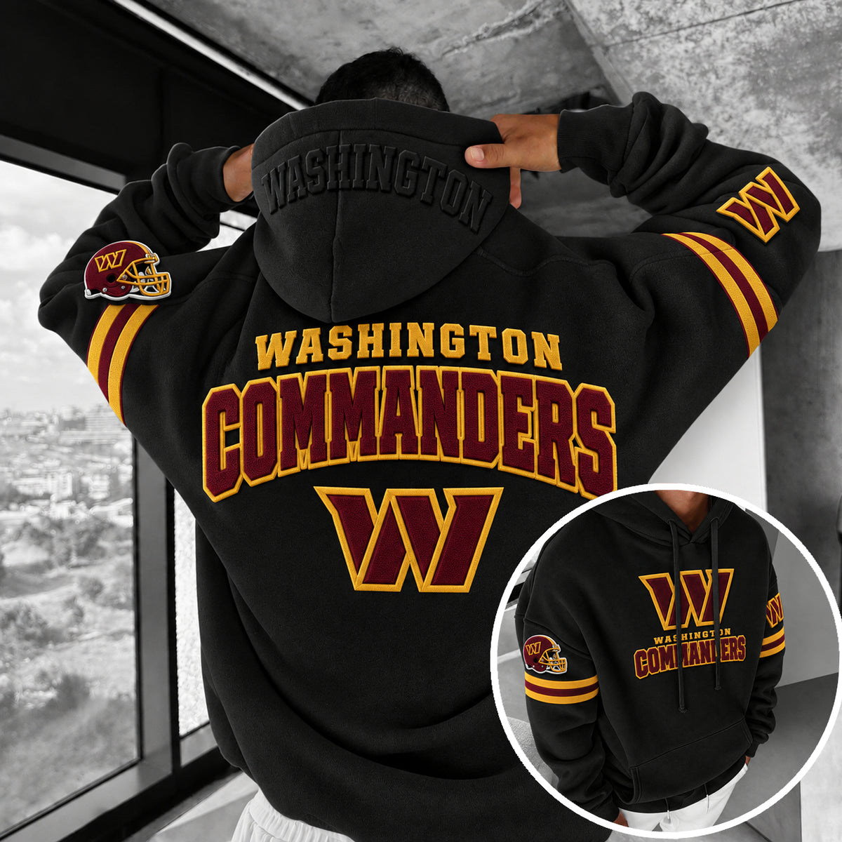 Rugby-print Hoodie