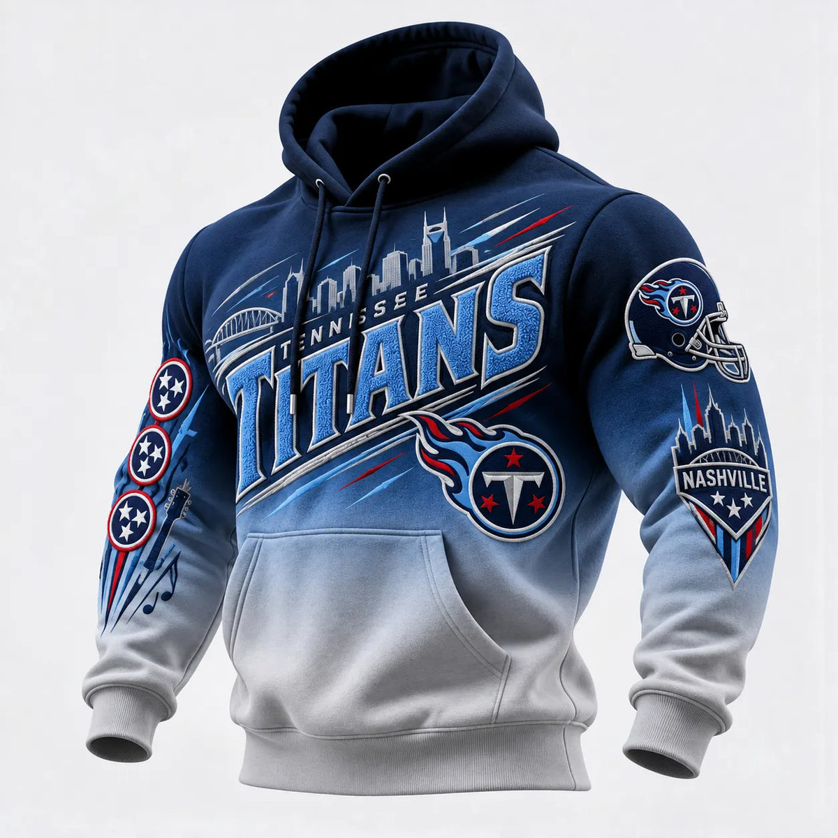 Rugby-print Hooded Sweatshirt