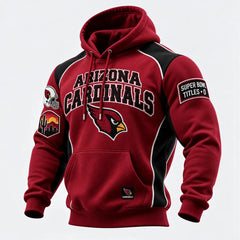 Rugby-print Hooded Sweatshirt
