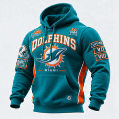 Rugby-print Hooded Sweatshirt