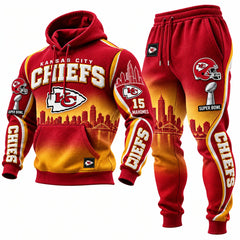 Rugby-print Waffle-knit Hoodie And Pants Set