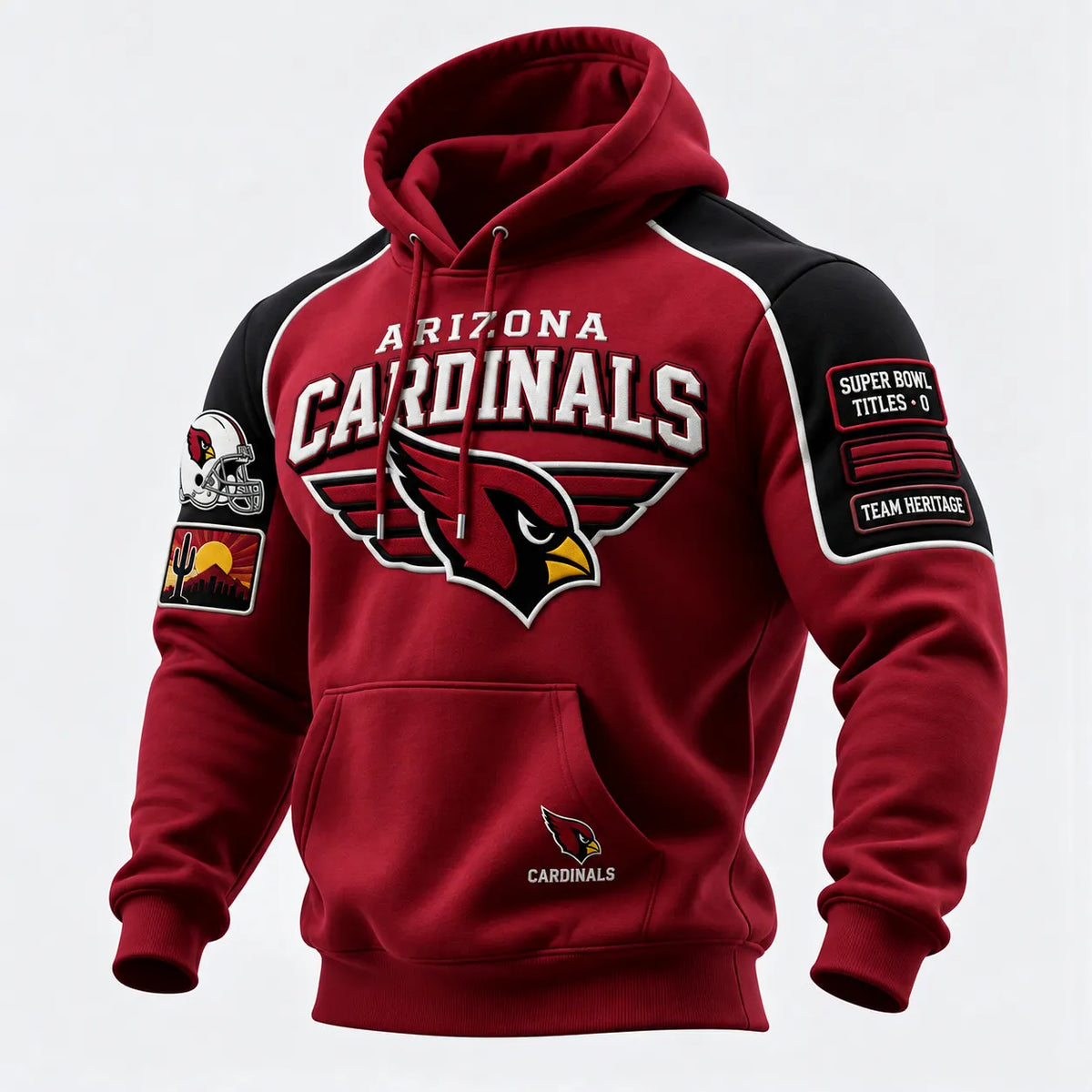Rugby-print Hooded Sweatshirt
