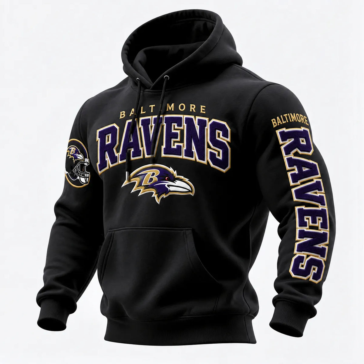 Rugby-print Hooded Sweatshirt