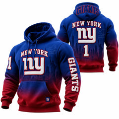 Rugby-print Hooded Sweatshirt