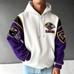 Rugby-print Hoodie
