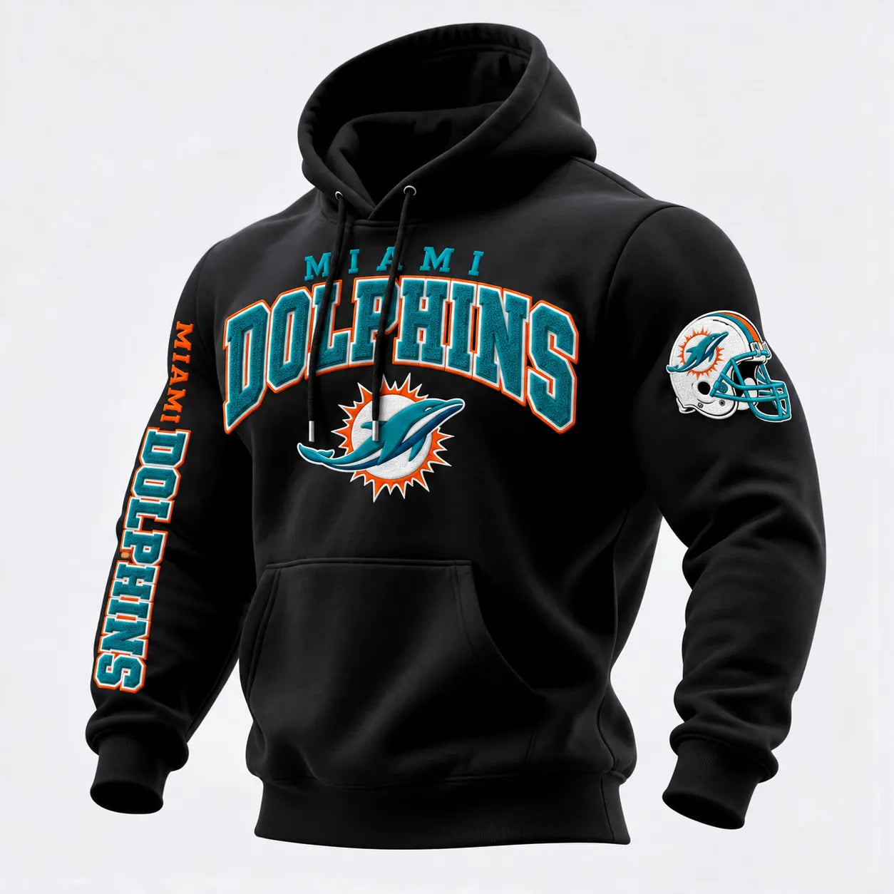 Rugby-print Hooded Sweatshirt