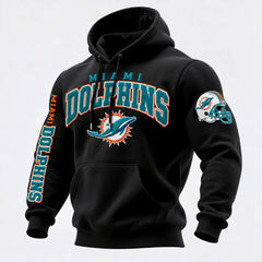 Rugby-print Hooded Sweatshirt