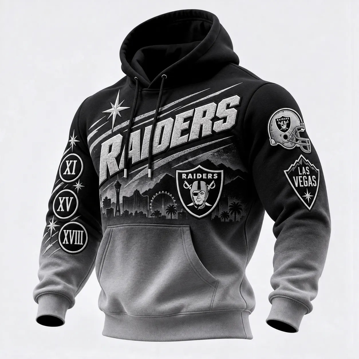 Rugby-print Hooded Sweatshirt