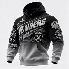 Rugby-print Hooded Sweatshirt