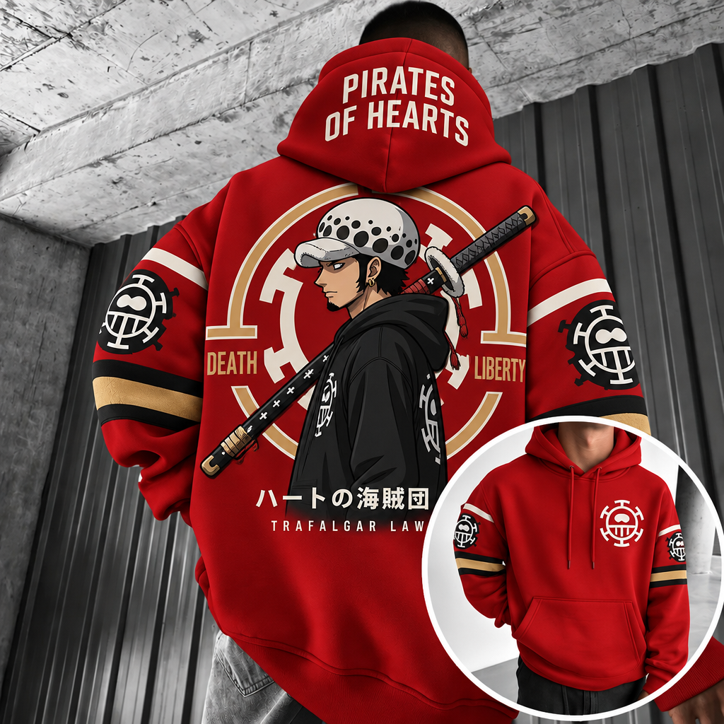 Anime-print hoodie
