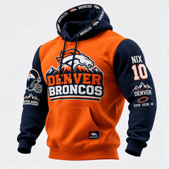 Rugby-print Hooded Sweatshirt