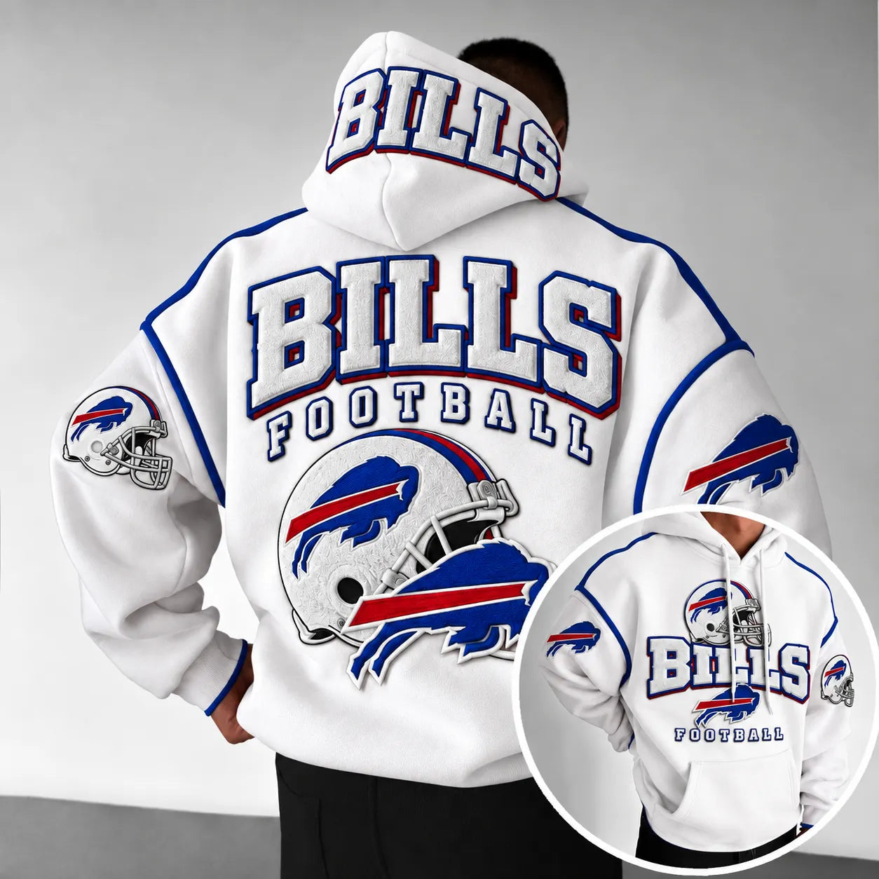 Rugby-print Hoodie
