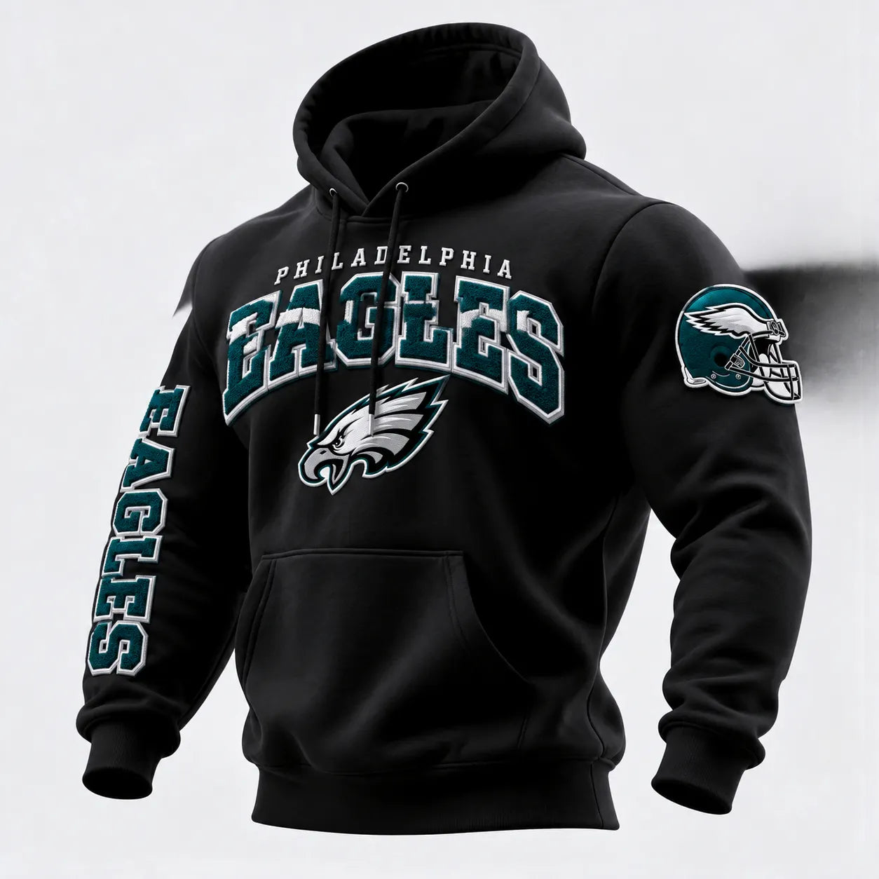 Rugby-print Hooded Sweatshirt