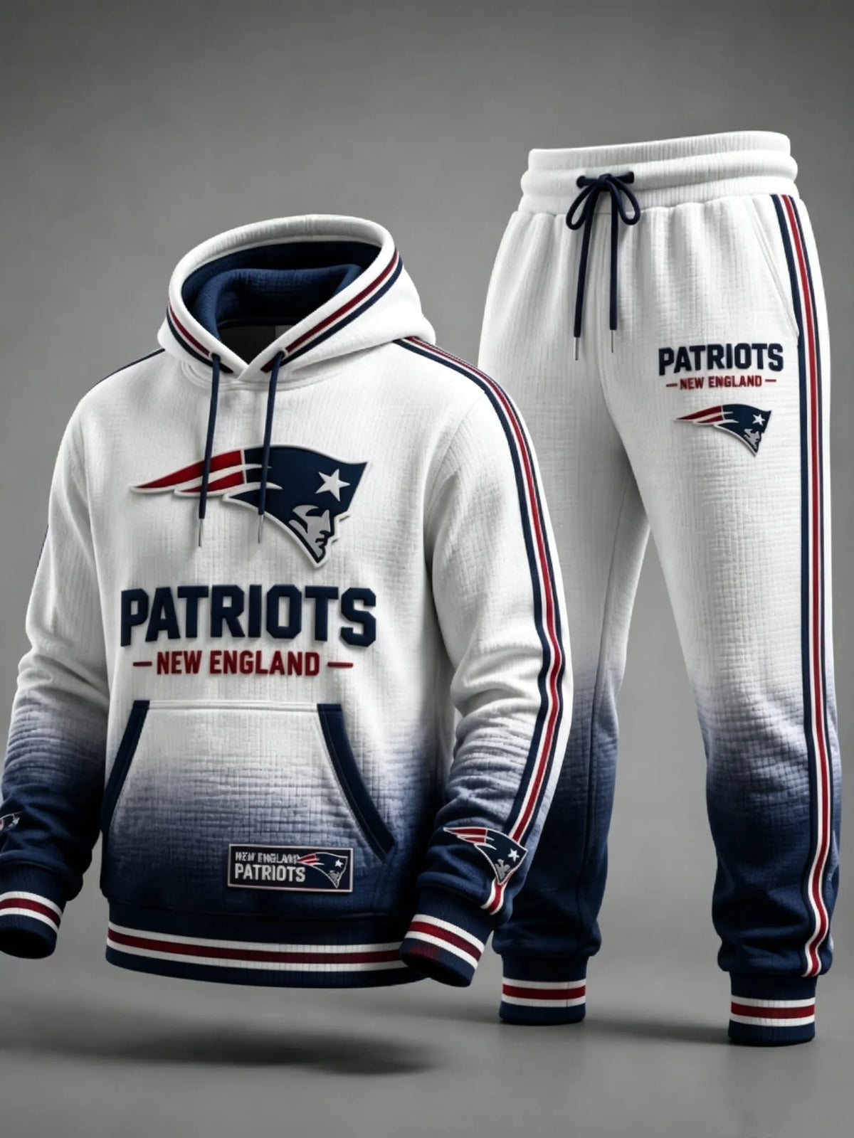 Football Premium Cotton-Blend Waffle Knit Hoodie And Jogger Set