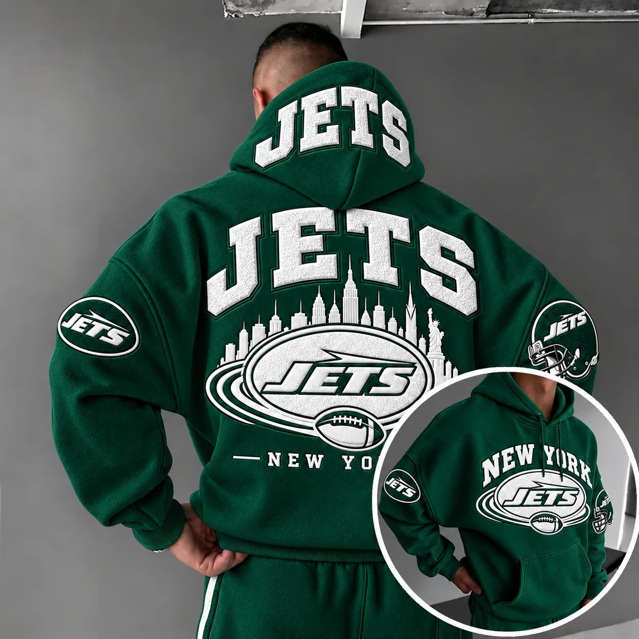 Rugby-print Hoodie