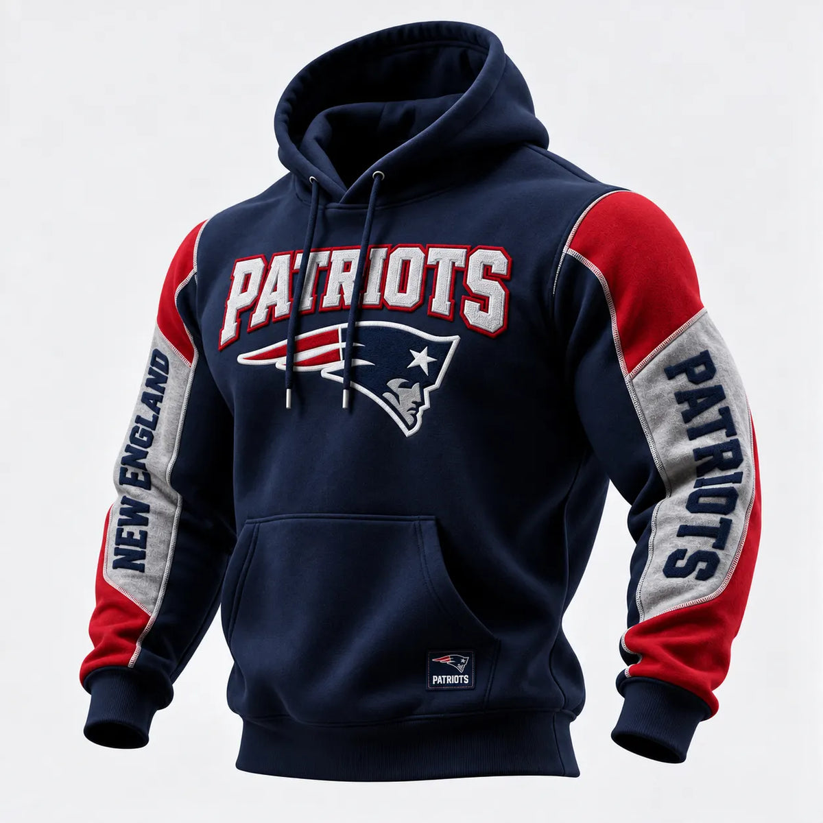 Rugby-print Hooded Sweatshirt