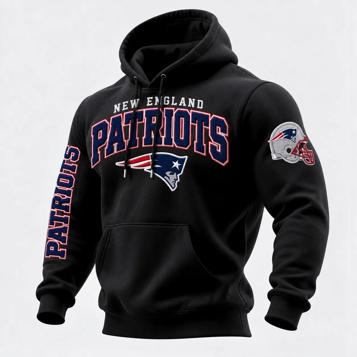 Rugby-print Hooded Sweatshirt