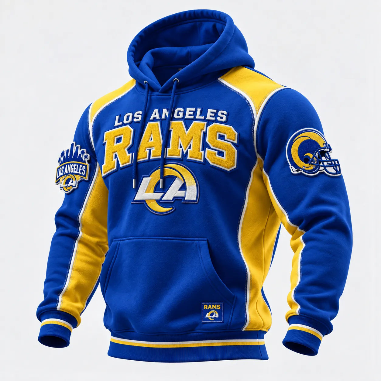 Rugby-print Hooded Sweatshirt