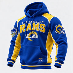 Rugby-print Hooded Sweatshirt