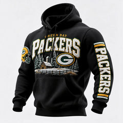 Rugby-print Hooded Sweatshirt
