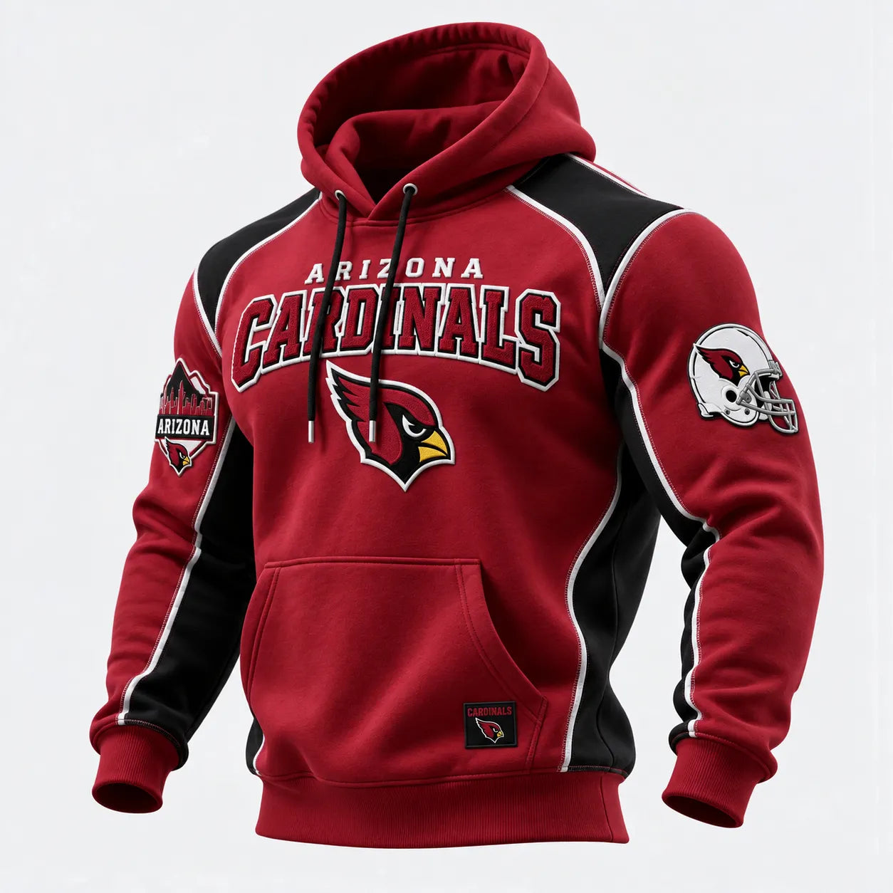 Rugby-print Hooded Sweatshirt