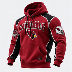 Rugby-print Hooded Sweatshirt