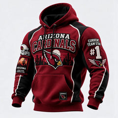 Rugby-print Hooded Sweatshirt