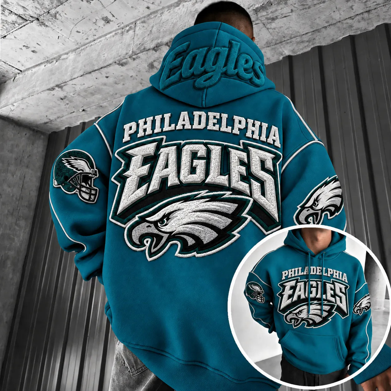 Rugby-print Hoodie