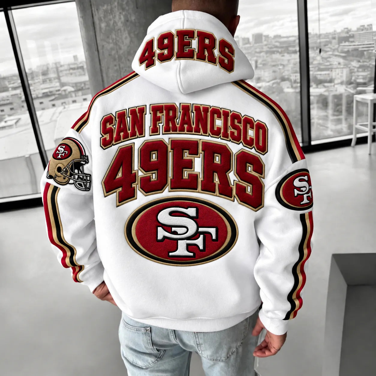 Rugby-print Hoodie