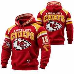 Rugby-print Hooded Sweatshirt