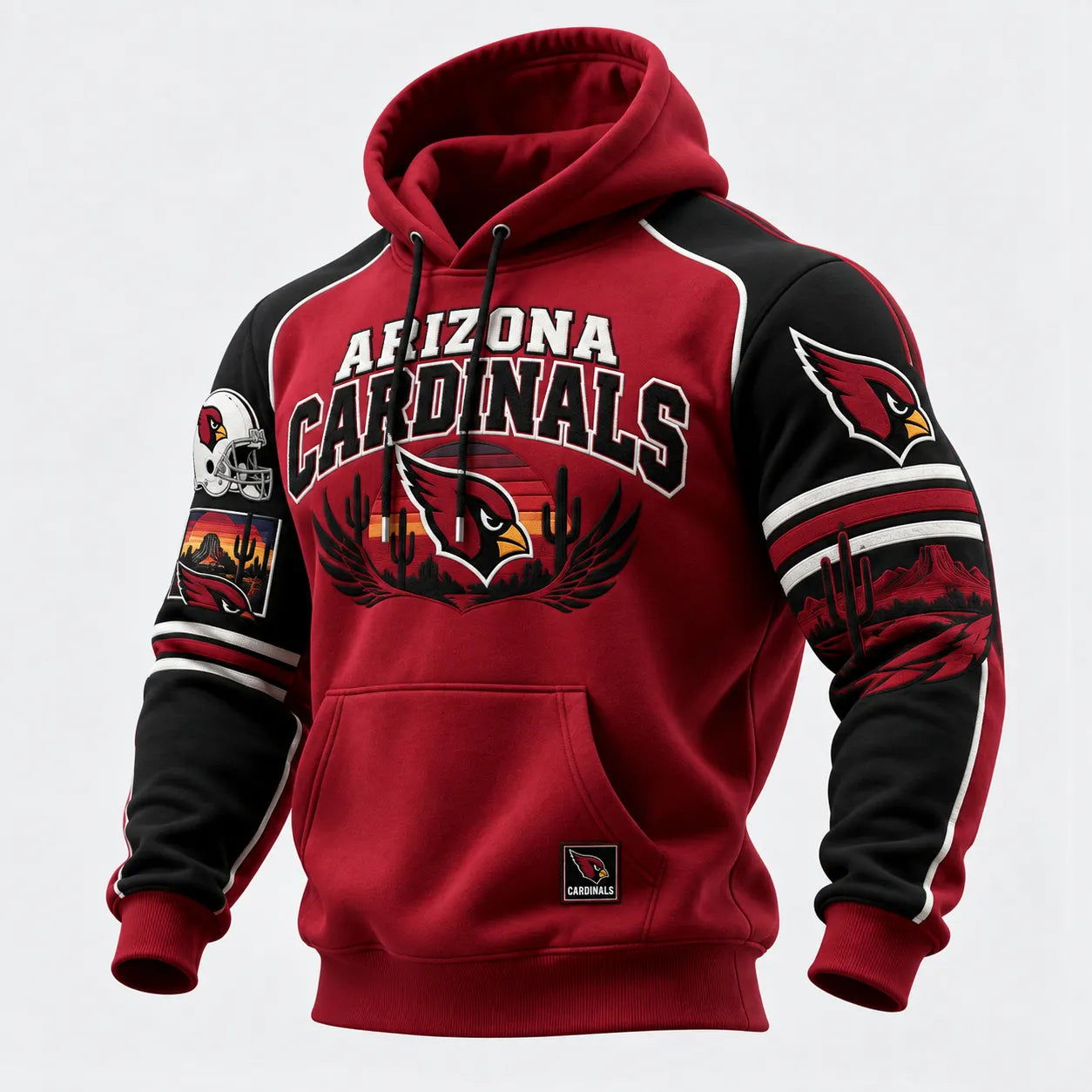 Rugby-print Hooded Sweatshirt