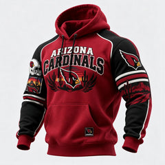 Rugby-print Hooded Sweatshirt